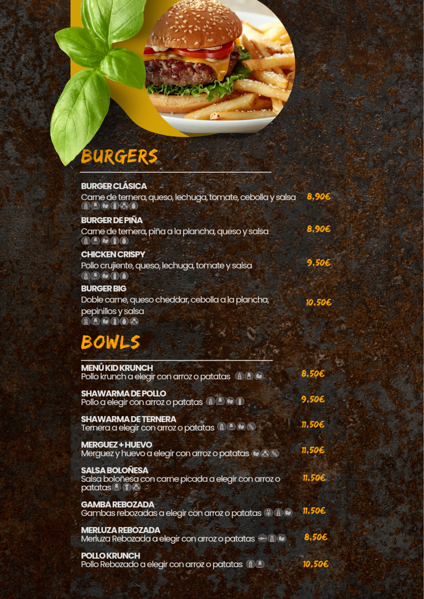 Burgers y Bowls
